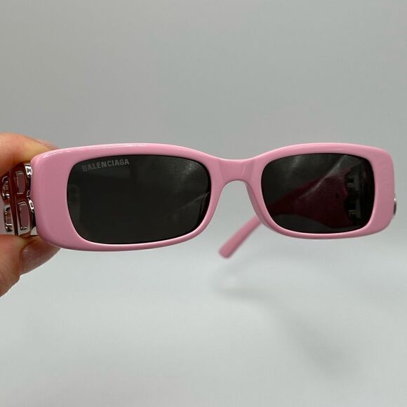 BALENCIAGA Sunglasses BB0096S 012 Pink/Silver/Grey NEW main image 4
